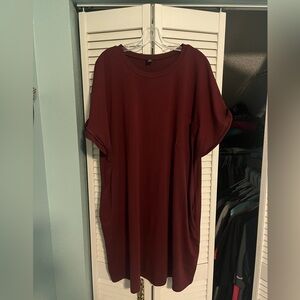 SHEIN Curve 4XL Maroon Top